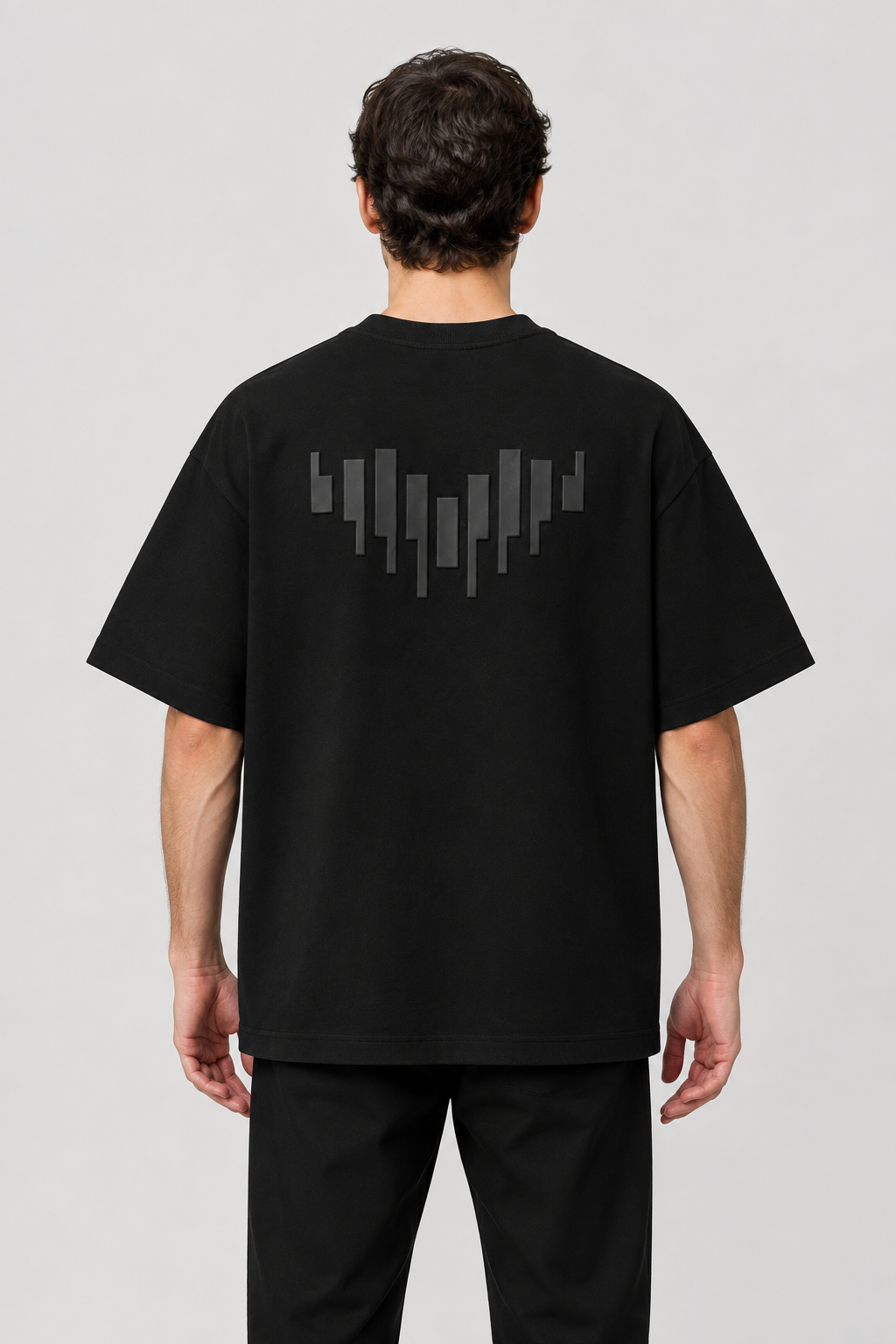 Black Signal Tee back on model
