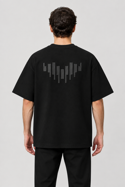 Black Signal Tee back on model