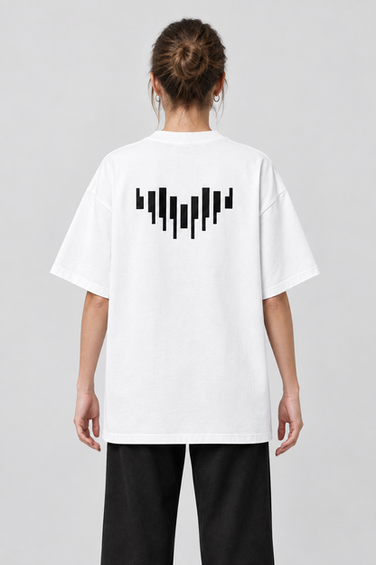 White Signal Tee back on model